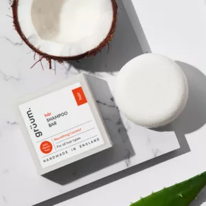 grüum hår Nourishing Shampoo Bar – 50g solid coconut oil shampoo bar with packaging